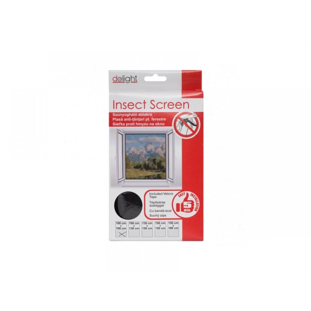 Plasa anti insecte pentru ferestre 100x130 cm - neagra